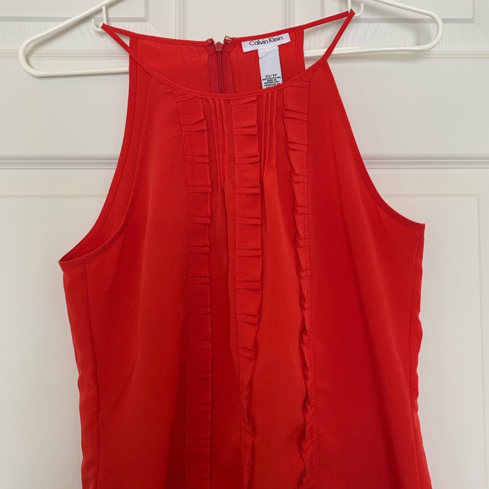Calvin Klein Red Tank Top Size XS